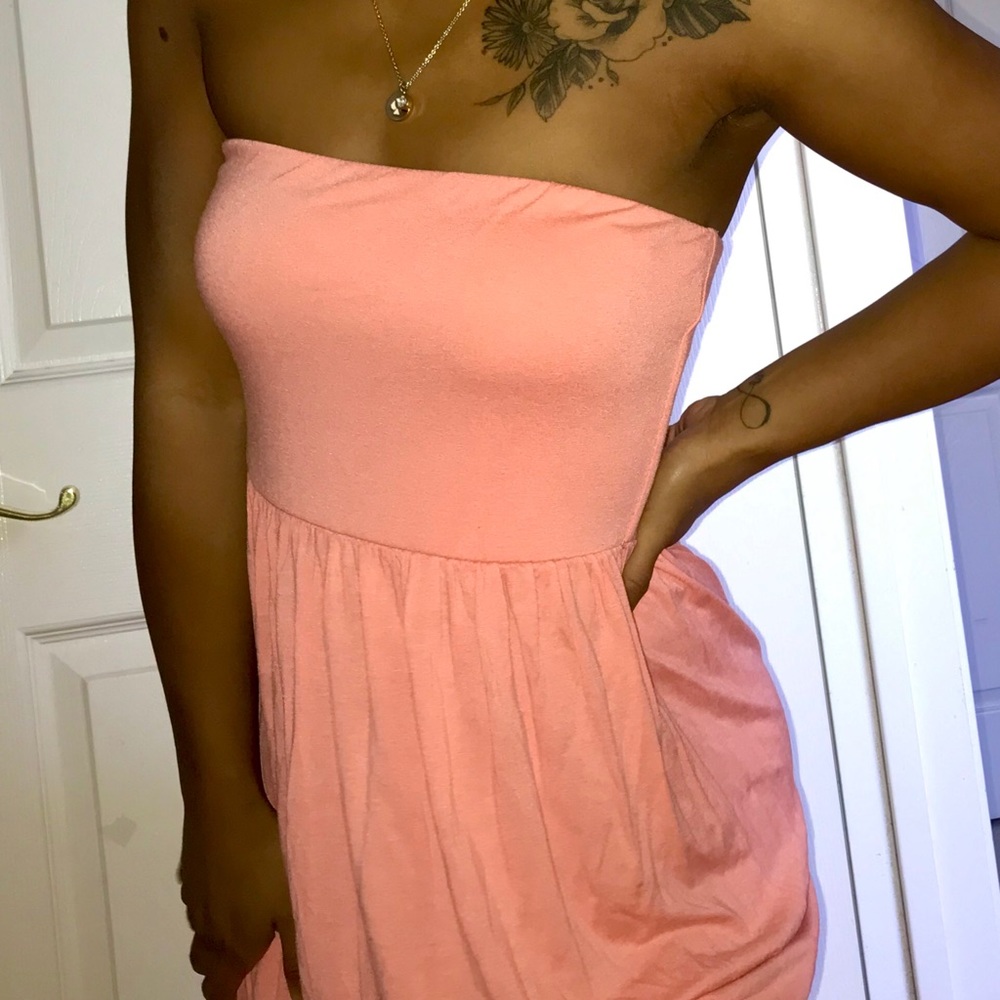 FOREVER 21 - Coral Pink Maxi Dress